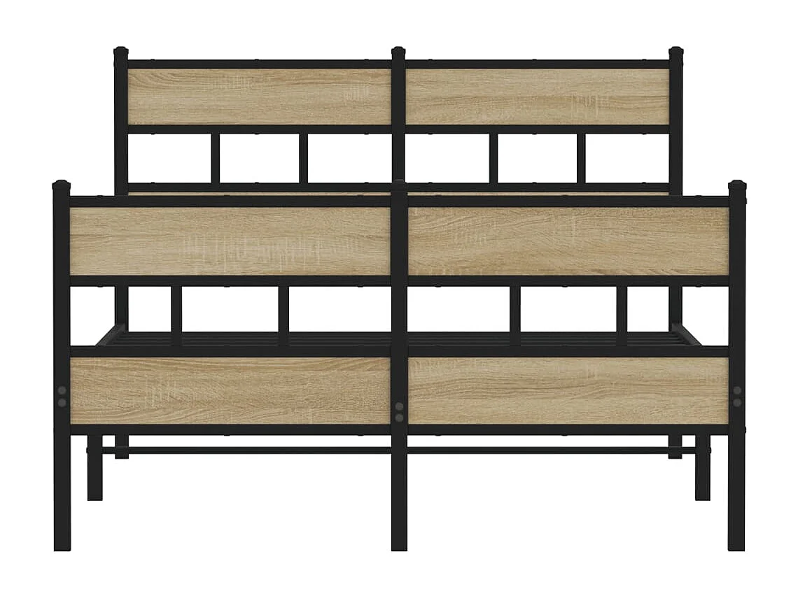 Bedframe zonder matras metaal sonoma eikenkleurig 120x200 cm