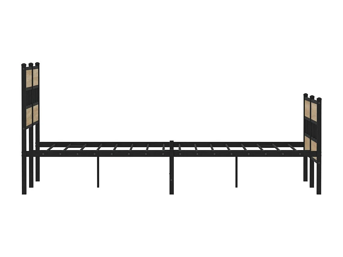 Bedframe zonder matras metaal sonoma eikenkleurig 120x200 cm