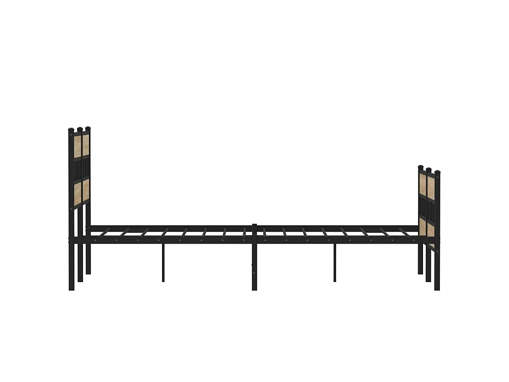 Cadre de lit en métal sans matelas chêne sonoma 120x200 cm