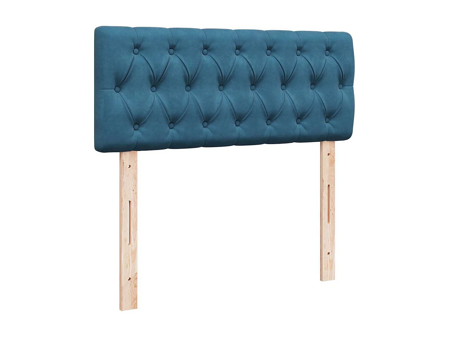 Lit ottoman avec matelas bleu foncé 120x190 cm velours