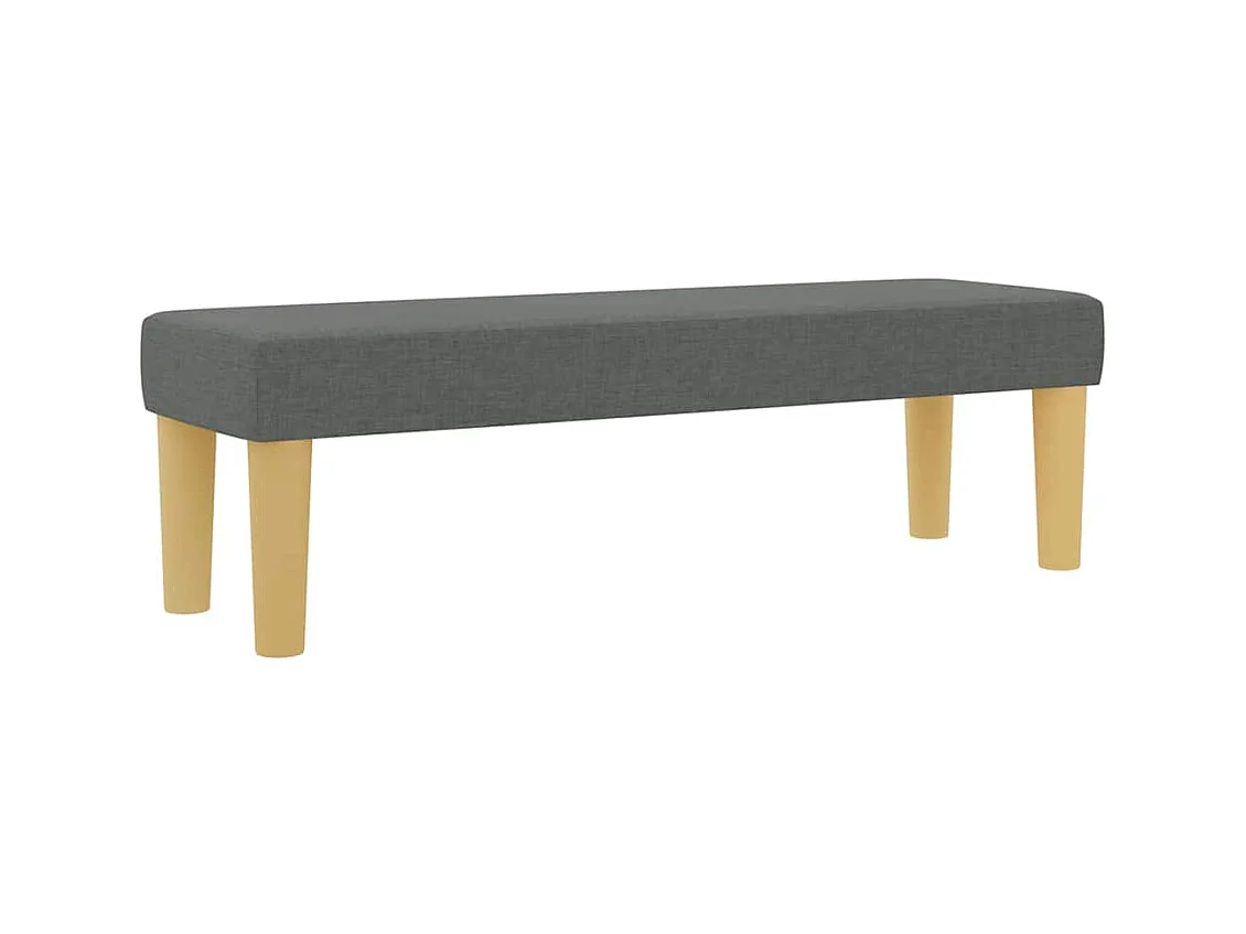 Lit à ressorts avec matelas Gris foncé 120 x 190 cm tissu