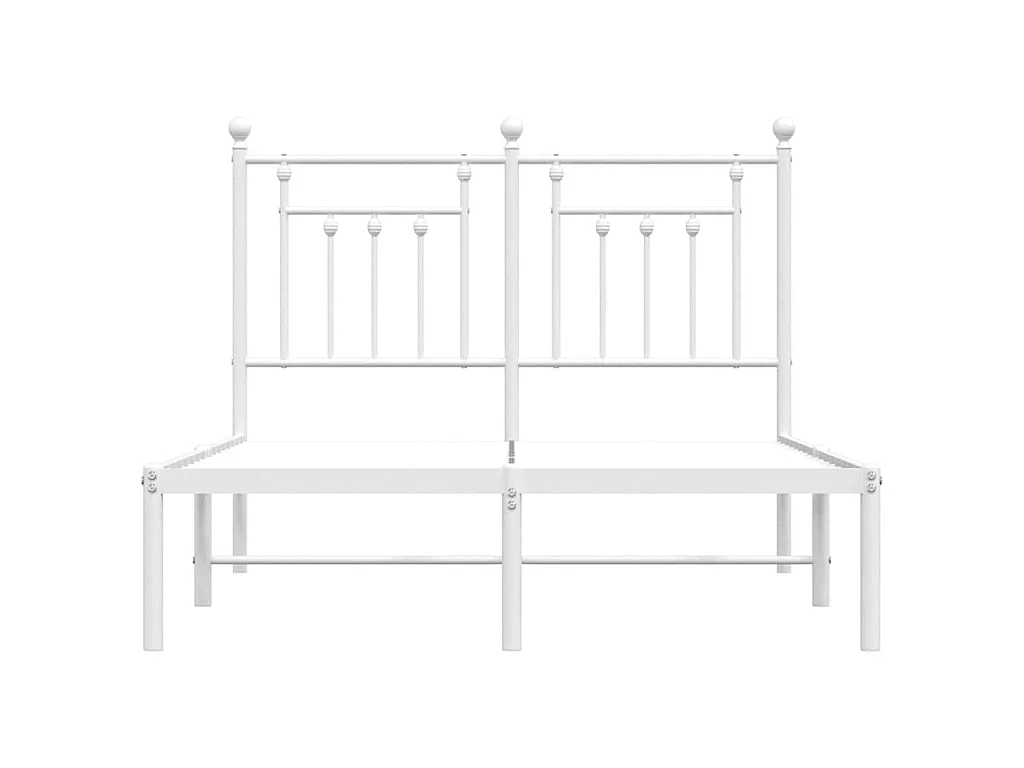 Giroletto con Testiera Metallo Bianco 120x190 cm