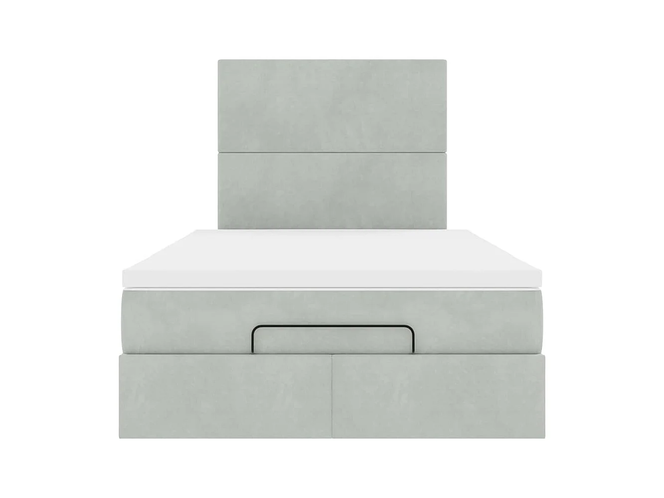 Struttura Letto Pouf con Materassi 120x200 cm Velluto