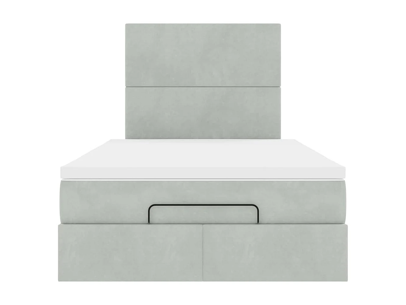 Struttura Letto Pouf con Materassi 120x200 cm Velluto