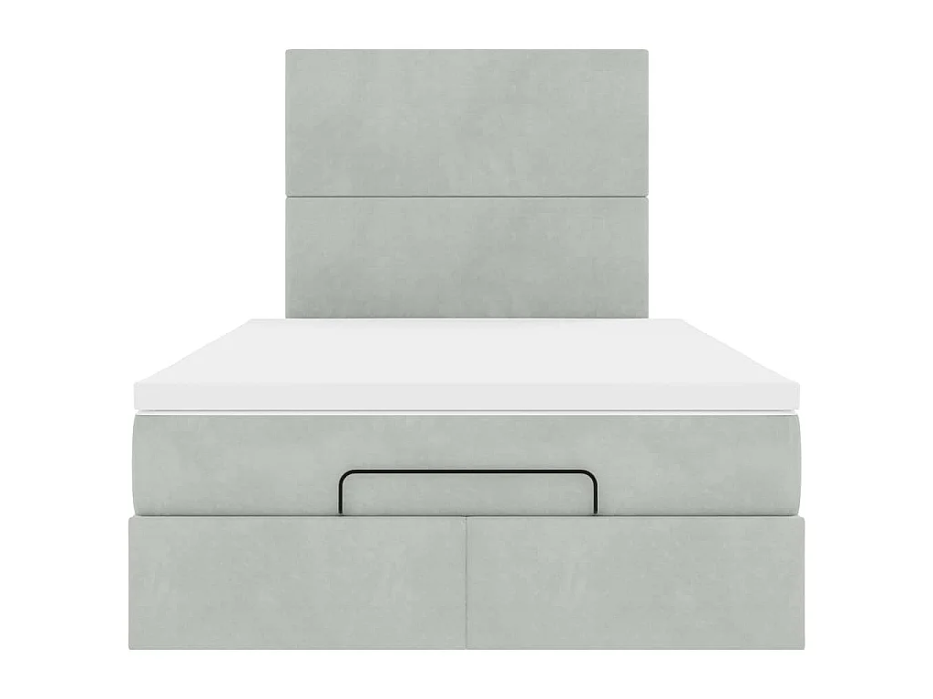 Struttura Letto Pouf con Materassi 120x200 cm Velluto