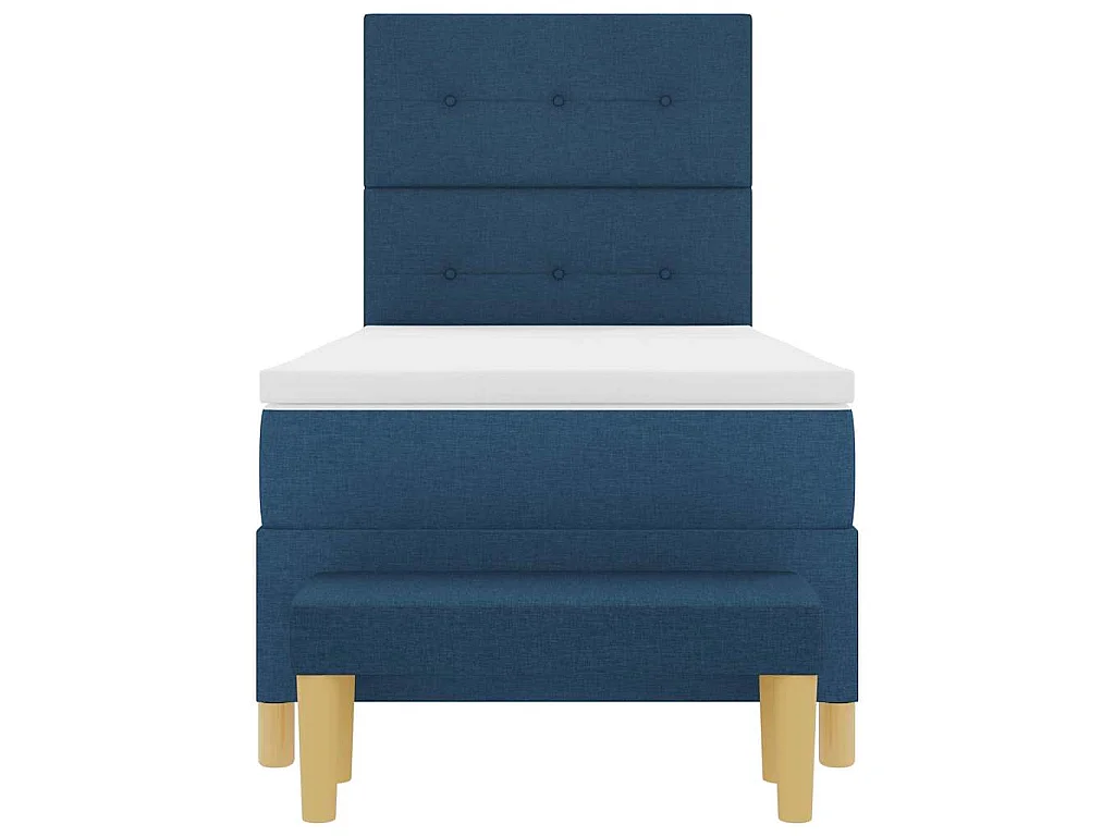 Boxspring bed met hoofdeinde Blauw 200 x 100 cm Stof