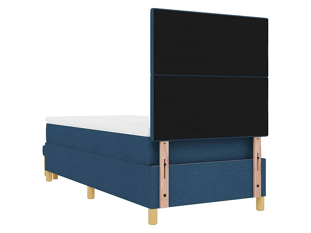 Boxspring bed met hoofdeinde Blauw 200 x 100 cm Stof
