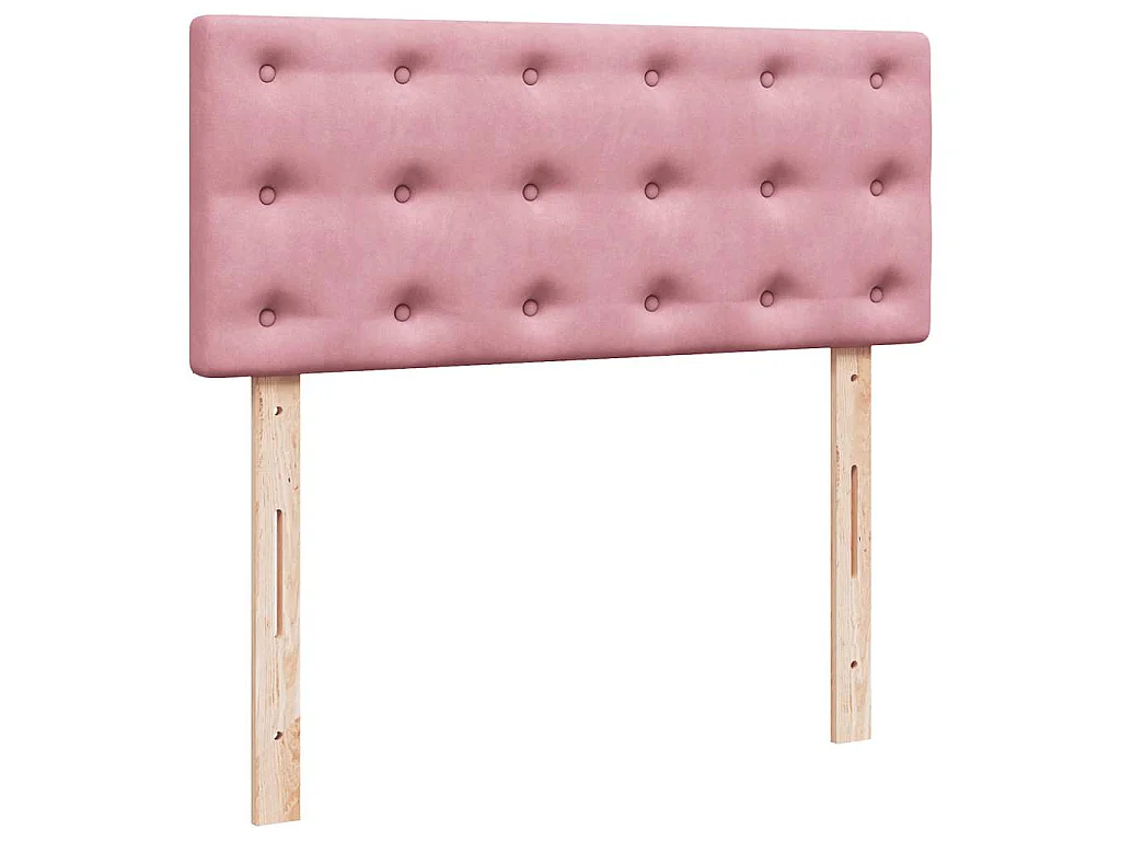 Boxspringbett mit Matratze Rosa 120x190 cm Samt