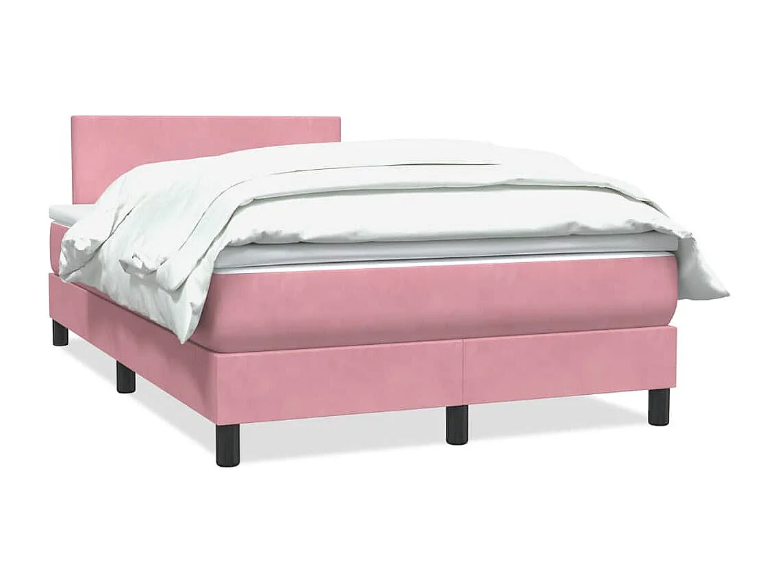 Boxspringbett mit Matratze Rosa 120x220 cm Samt