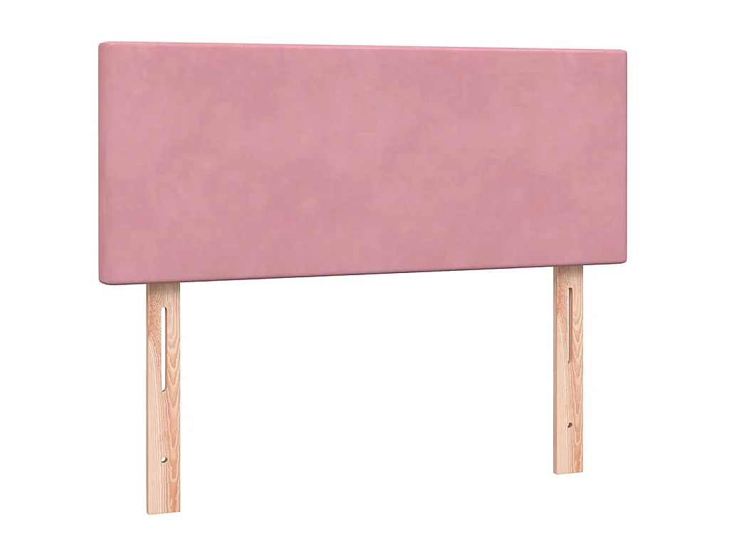 Boxspring met matras fluweel roze 120x220 cm