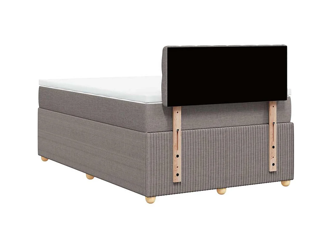 Boxspringbett mit Matratze Taupe 120x200 cm Stoff