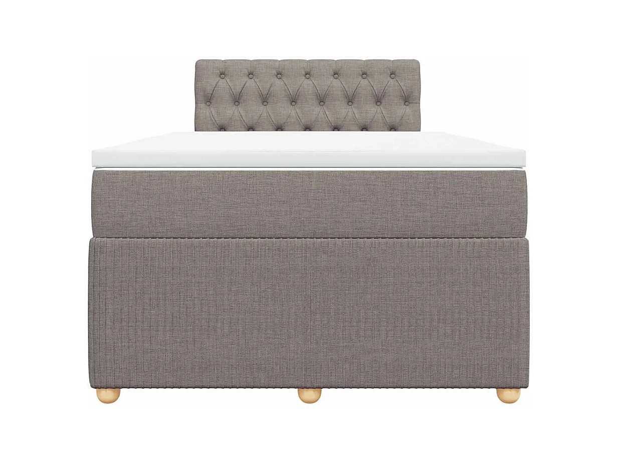 Boxspringbett mit Matratze Taupe 120x200 cm Stoff
