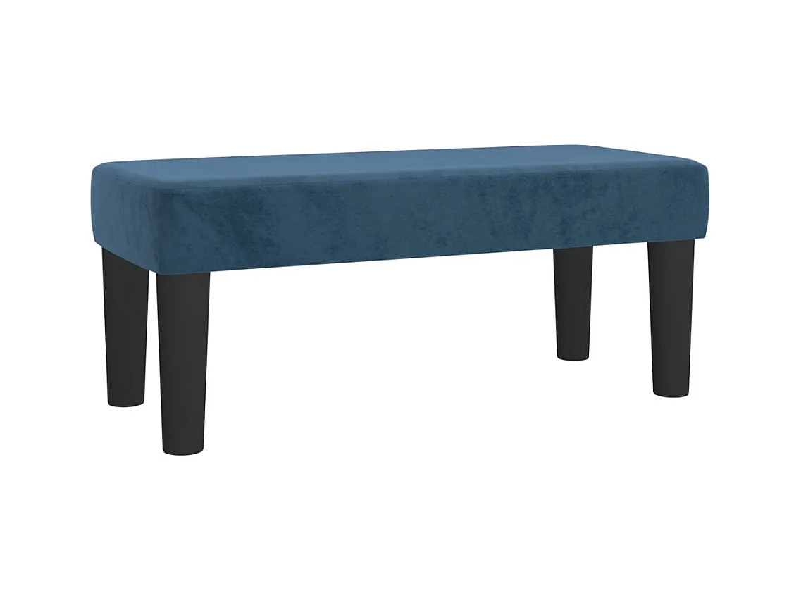 Giroletto a Molle con Materasso Blu Scuro 120x190 cm in Velluto