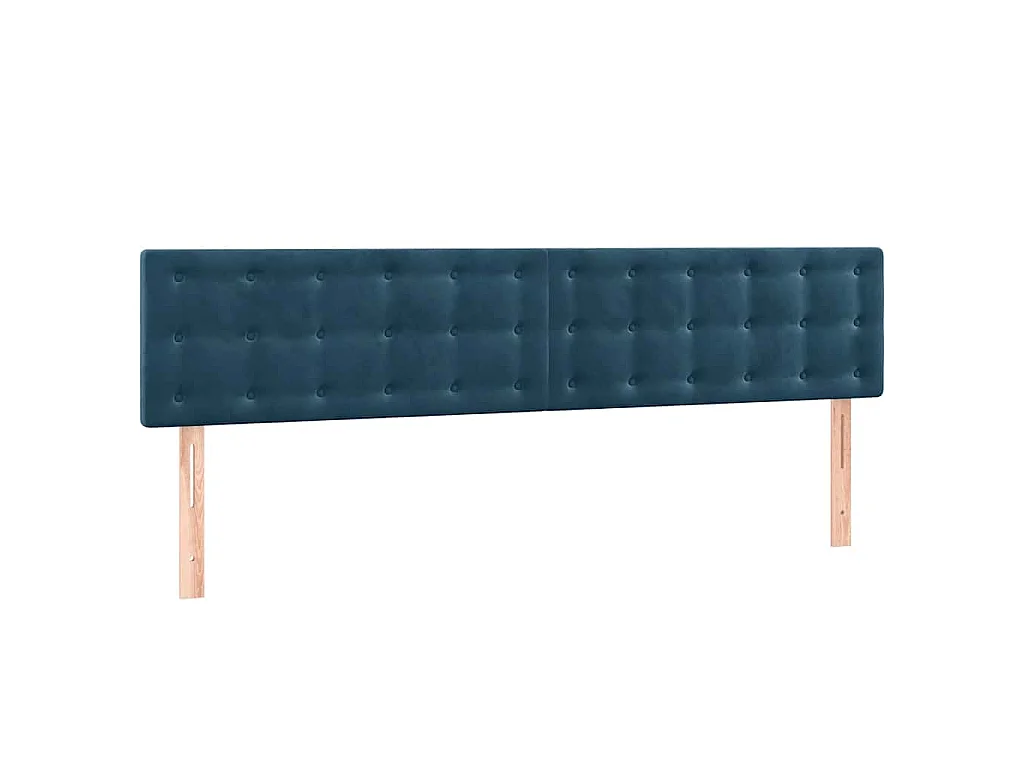 Boxspringbett mit Matratze Dunkelblau 120x190 cm Samt