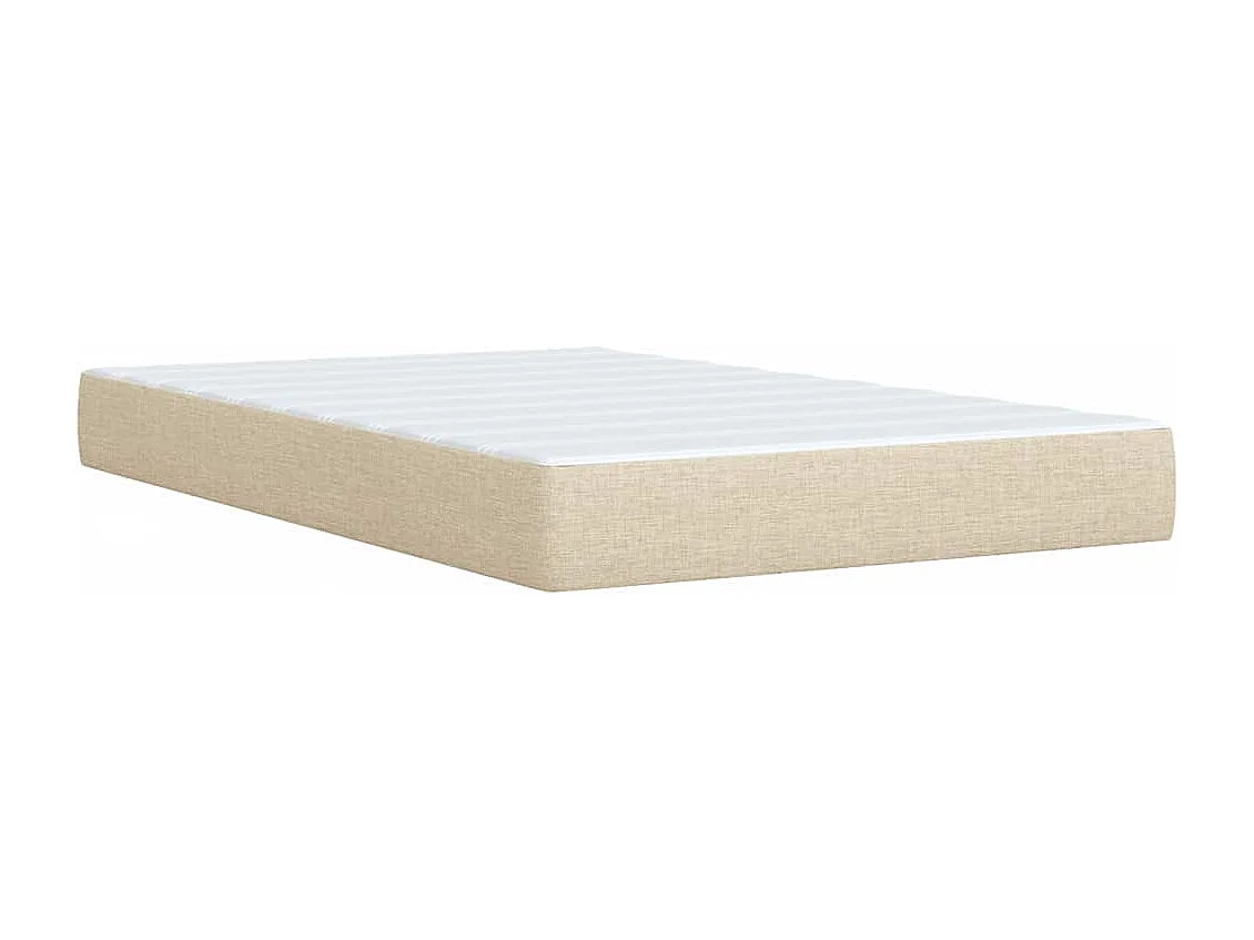 Boxspring met matras stof crèmekleurig 120x190 cm