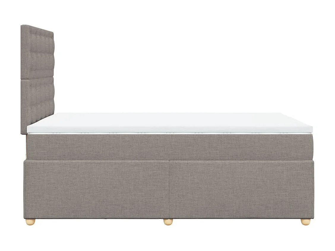Cama com molas/colchão 120x200 cm tecido castanho-acinzentado