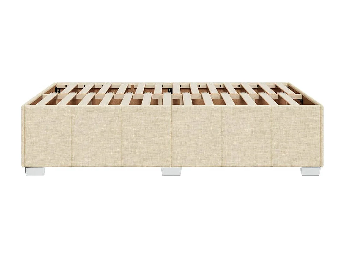 Estrutura de cama sem colchão 120x200 cm tecido cor creme