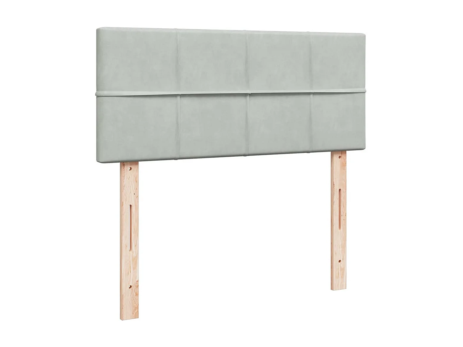 Estructura cama otomana colchón terciopelo gris claro 120x200cm