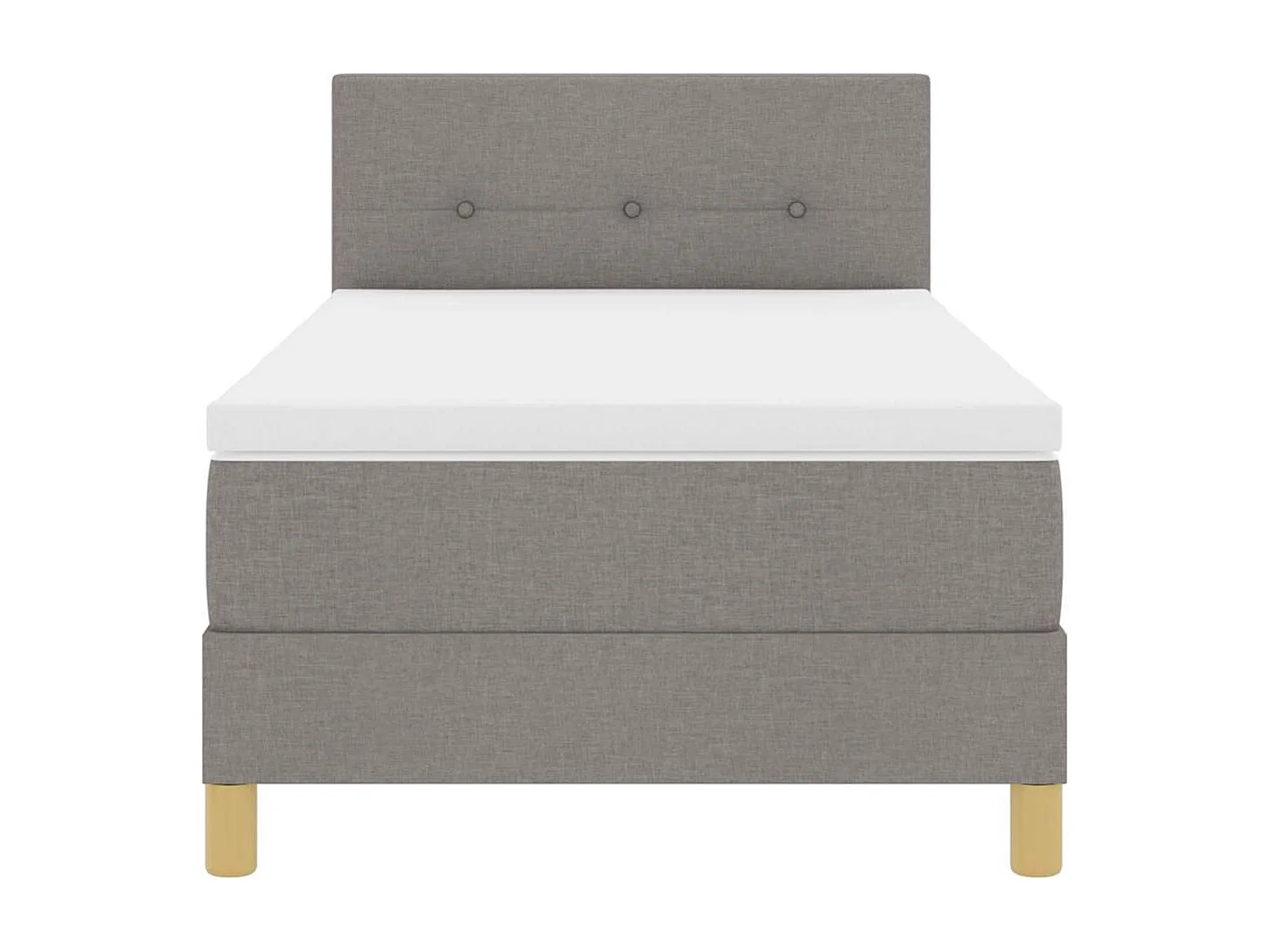 Boxspringbed met matras met hoofdeinde Taupe 100 x 200 cm Stof
