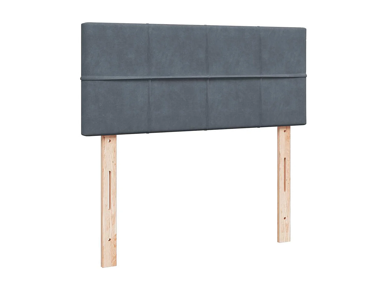 Bed poef met matras 120x190 cm fluweel donkergrijs