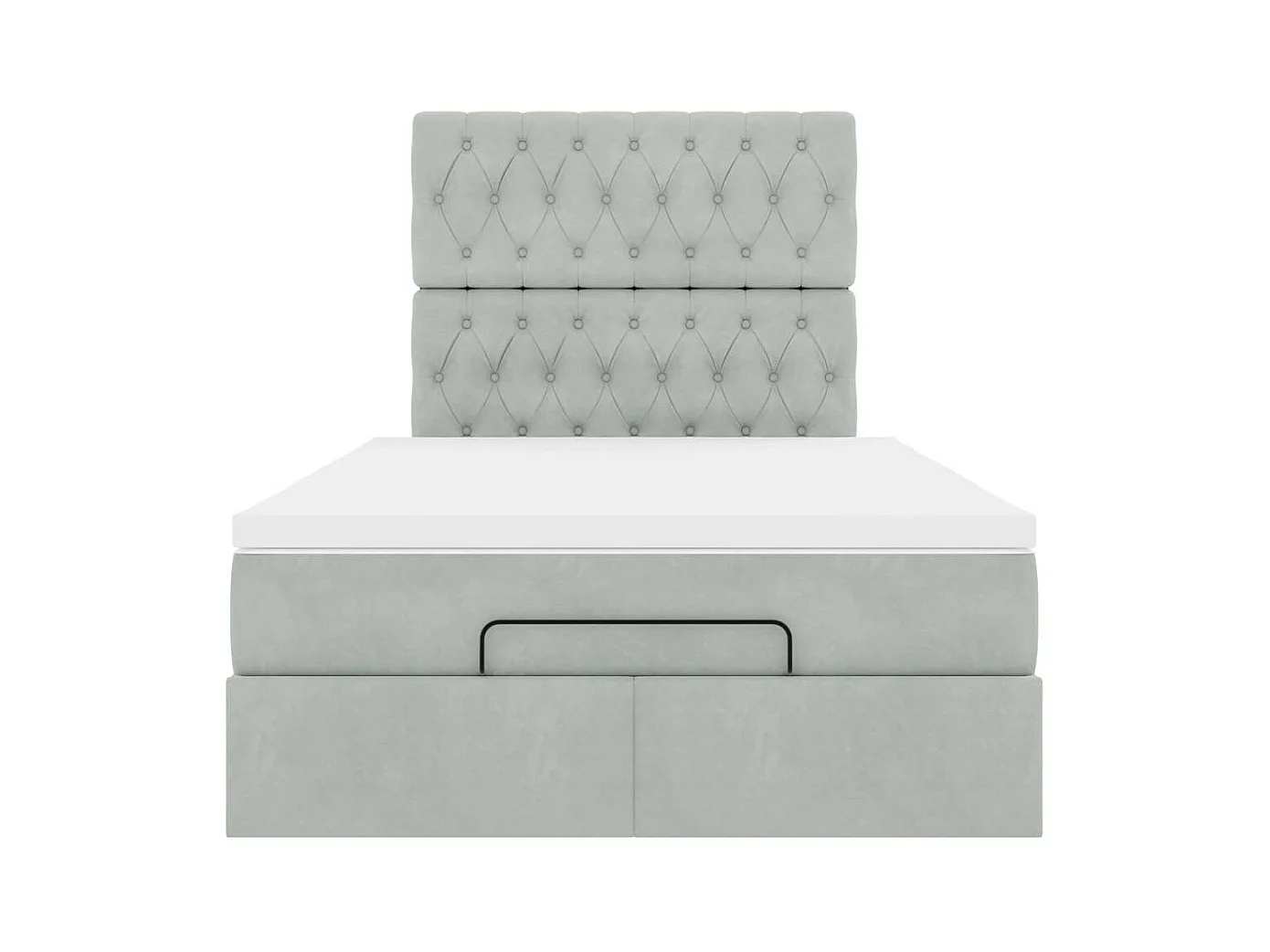 Struttura Letto Pouf con Materassi 120x200 cm Velluto