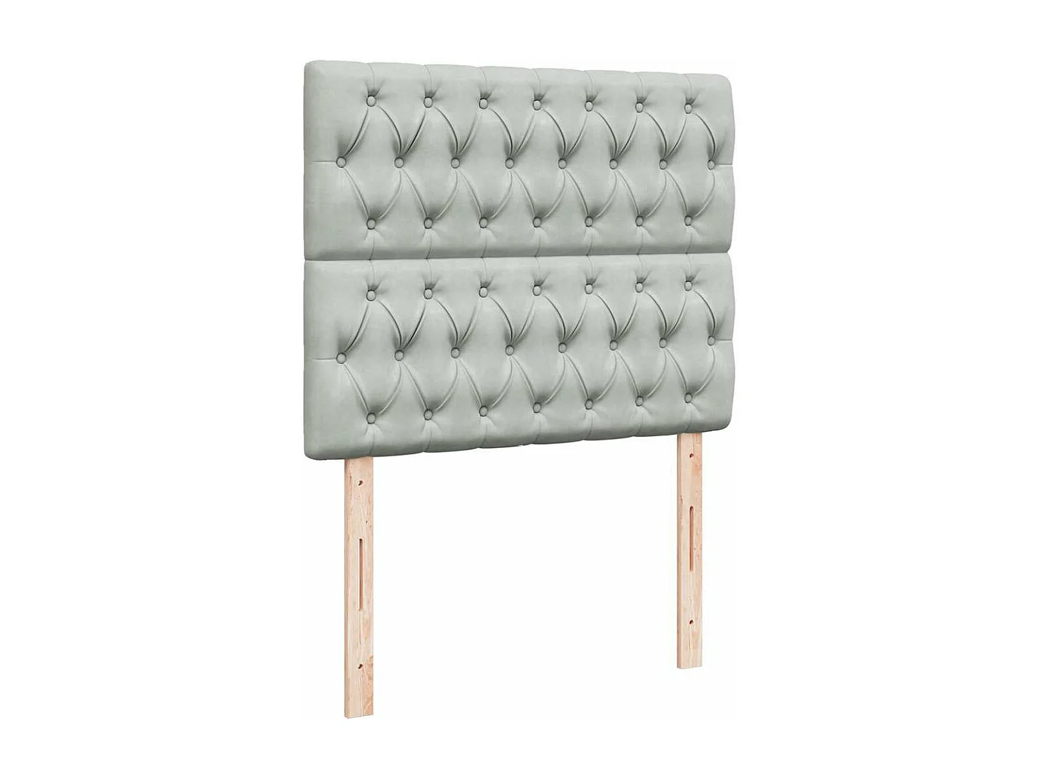 Ottoman bed met matrassen 120x200cm fluweel lichtgrijs