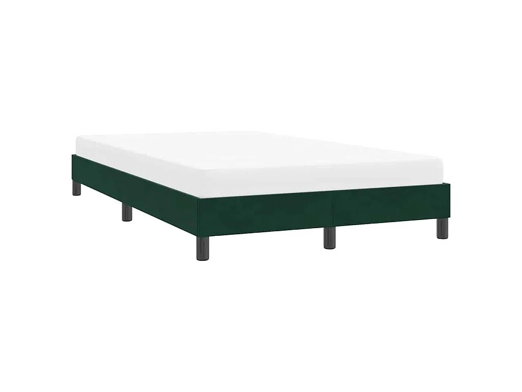 Giroletto senza Materasso Verde Scuro 120x220 cm Velluto