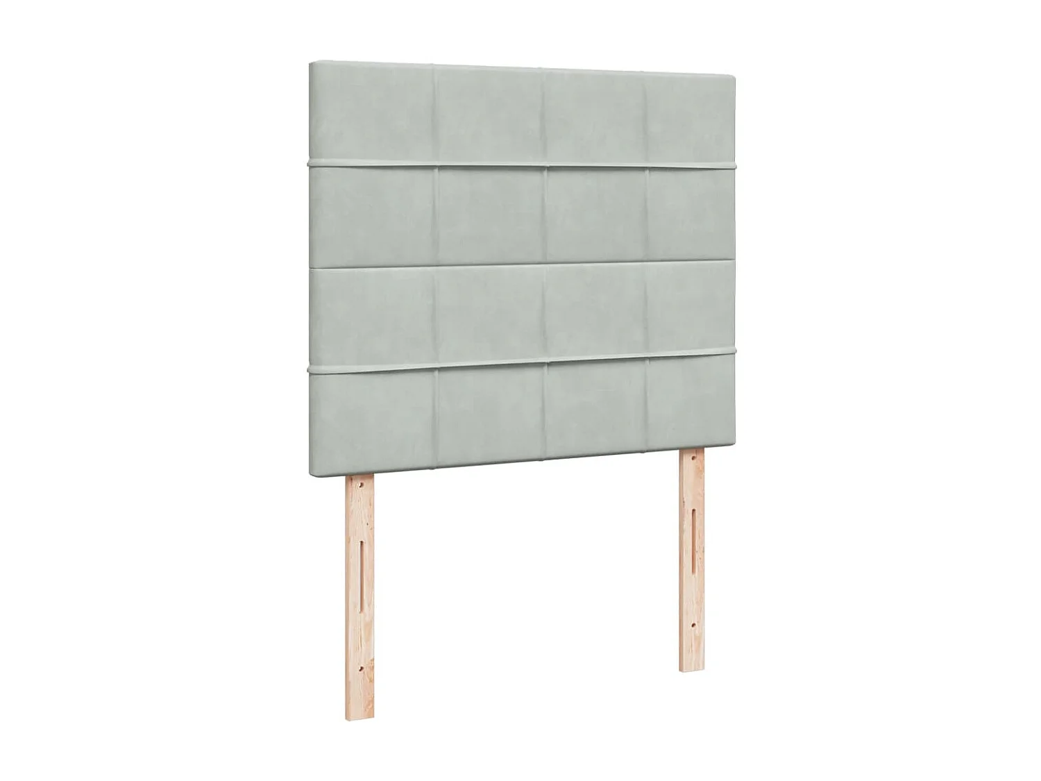 Cama box spring con colchón terciopelo gris claro 120x190 cm