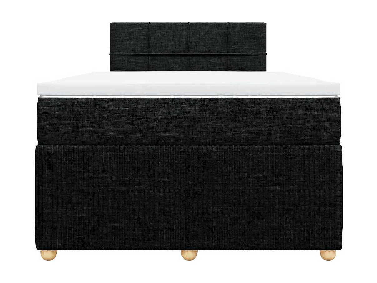 Boxspringbett mit Matratze Schwarz 120x190 cm Stoff