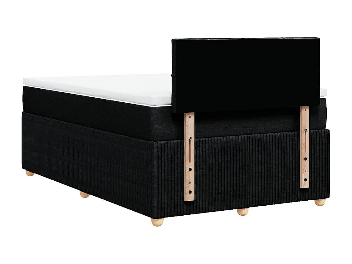 Boxspringbett mit Matratze Schwarz 120x190 cm Stoff