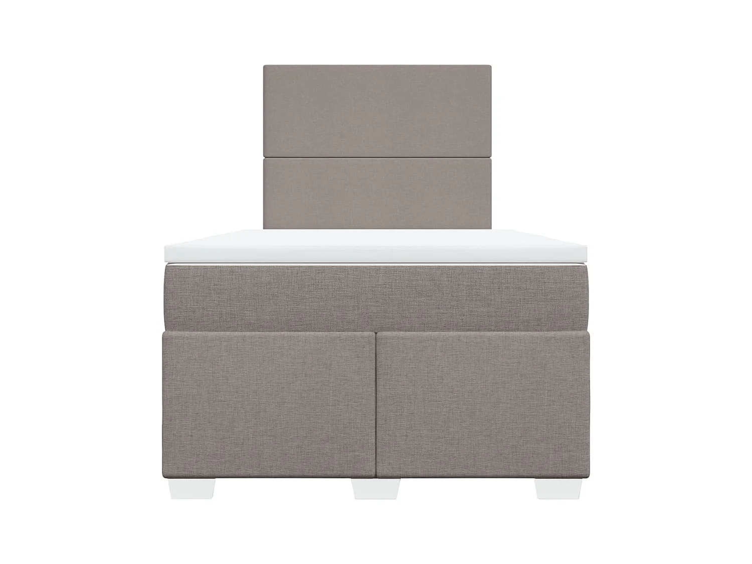 Sommier à lattes de lit avec matelas taupe 120x190 cm tissu