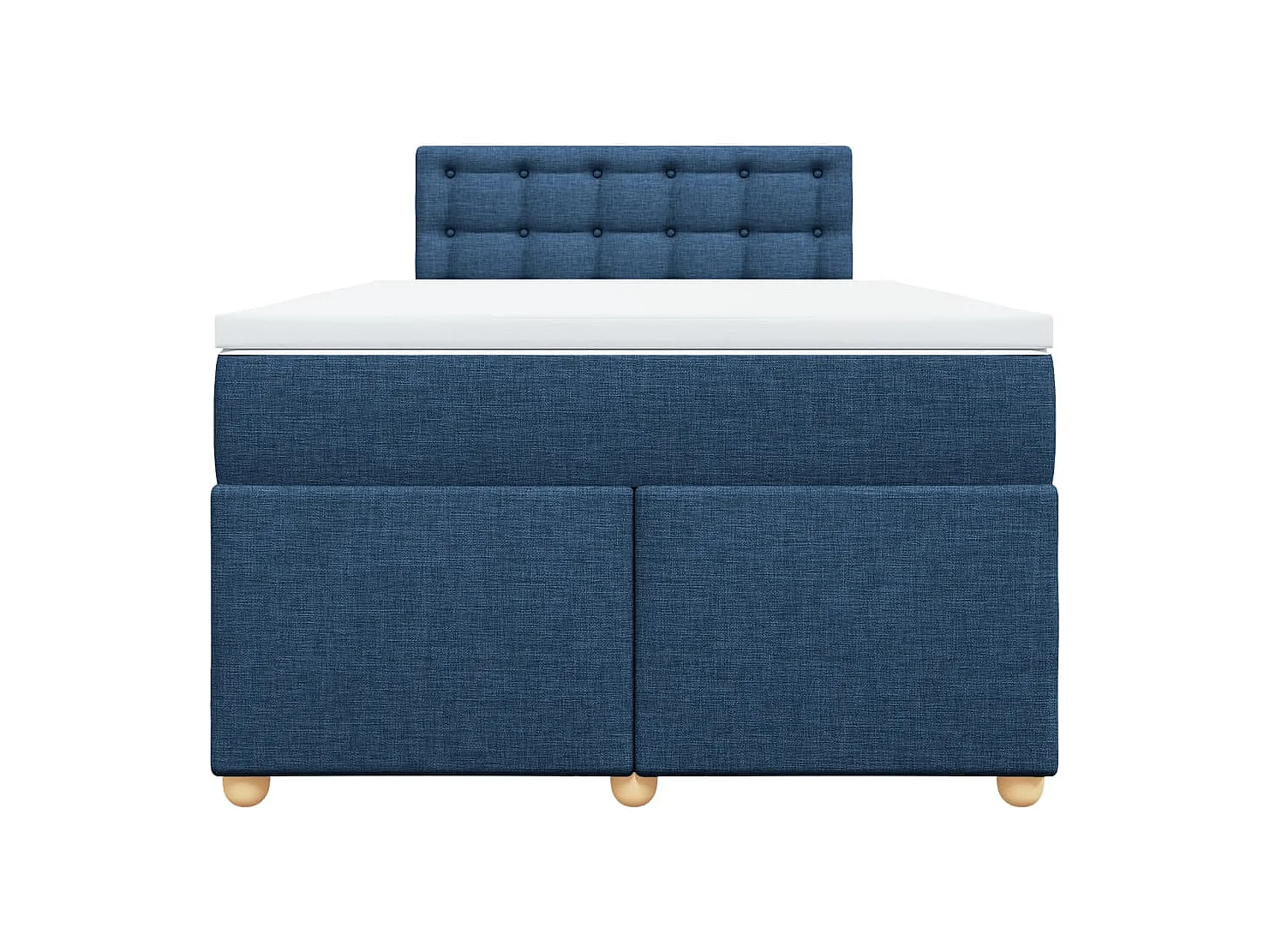 Cama boxspring com colchão 120x190 cm tecido azul