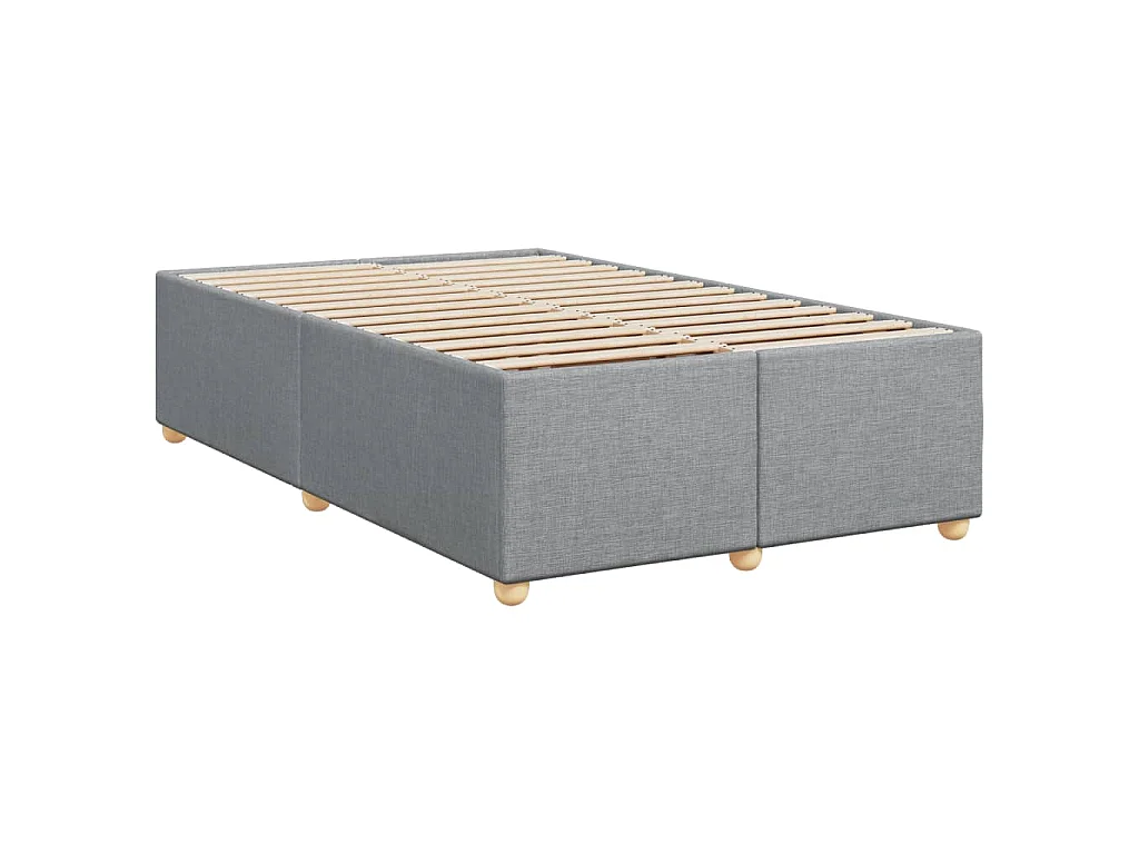 Boxspringbett mit Matratze Hellgrau 120x190 cm Stoff