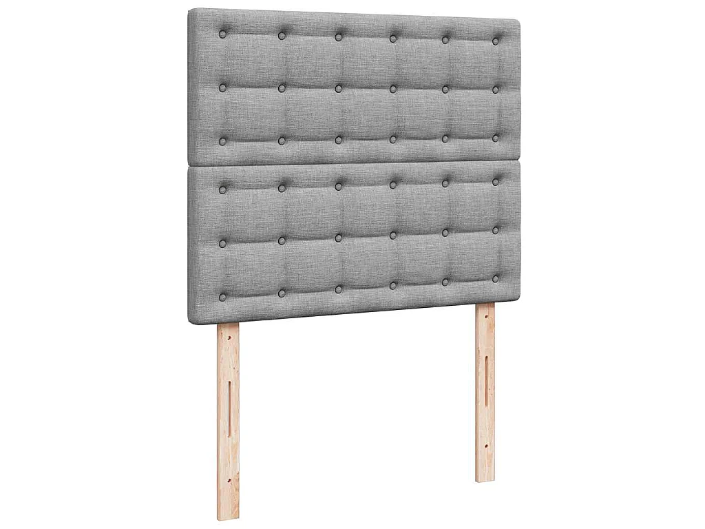 Boxspringbett mit Matratze Hellgrau 120x190 cm Stoff