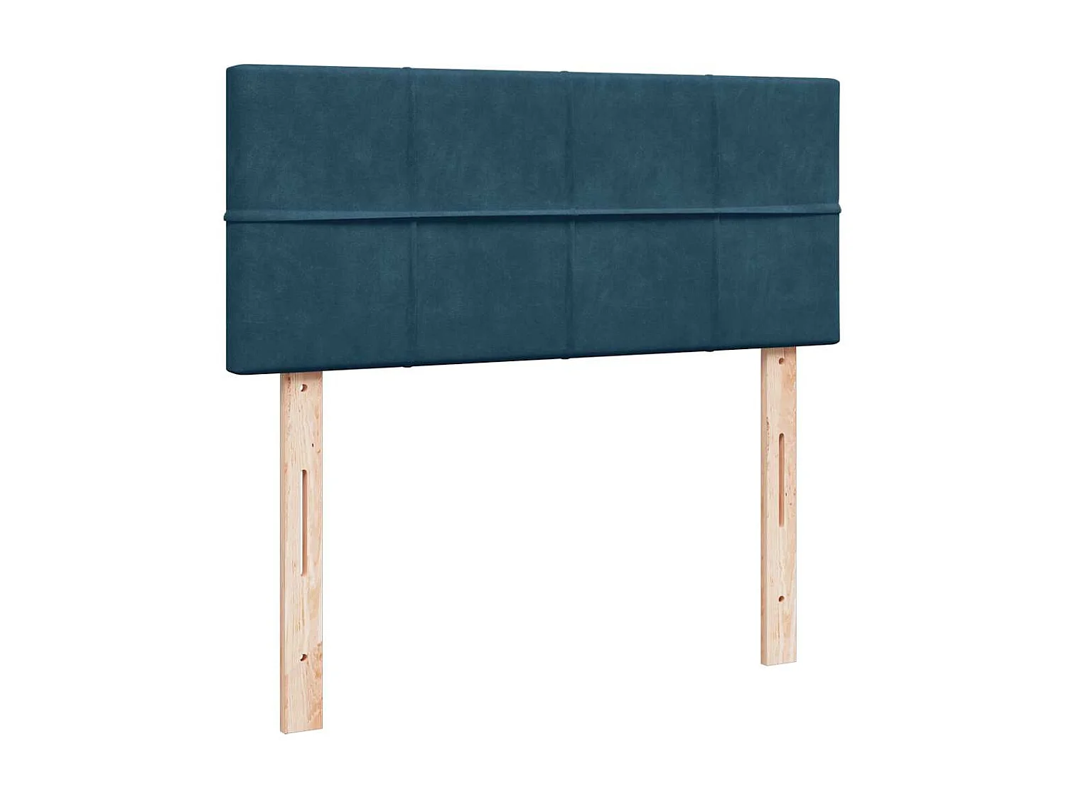 Estructura de cama otomana colchón terciopelo azul oscuro