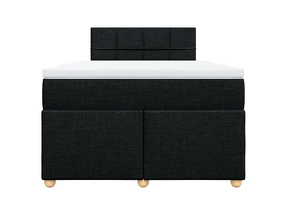 Boxspringbett mit Matratze Schwarz 120x190 cm Stoff