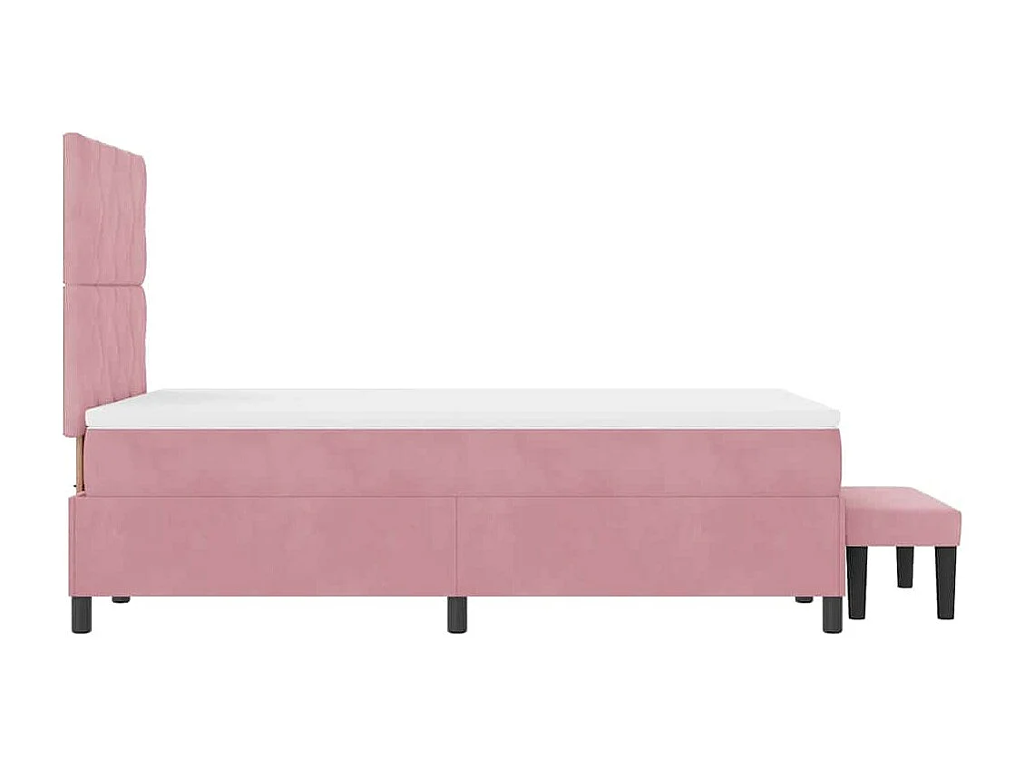 Boxspring bed met matras Roze 120 x 190 cm Fluweel
