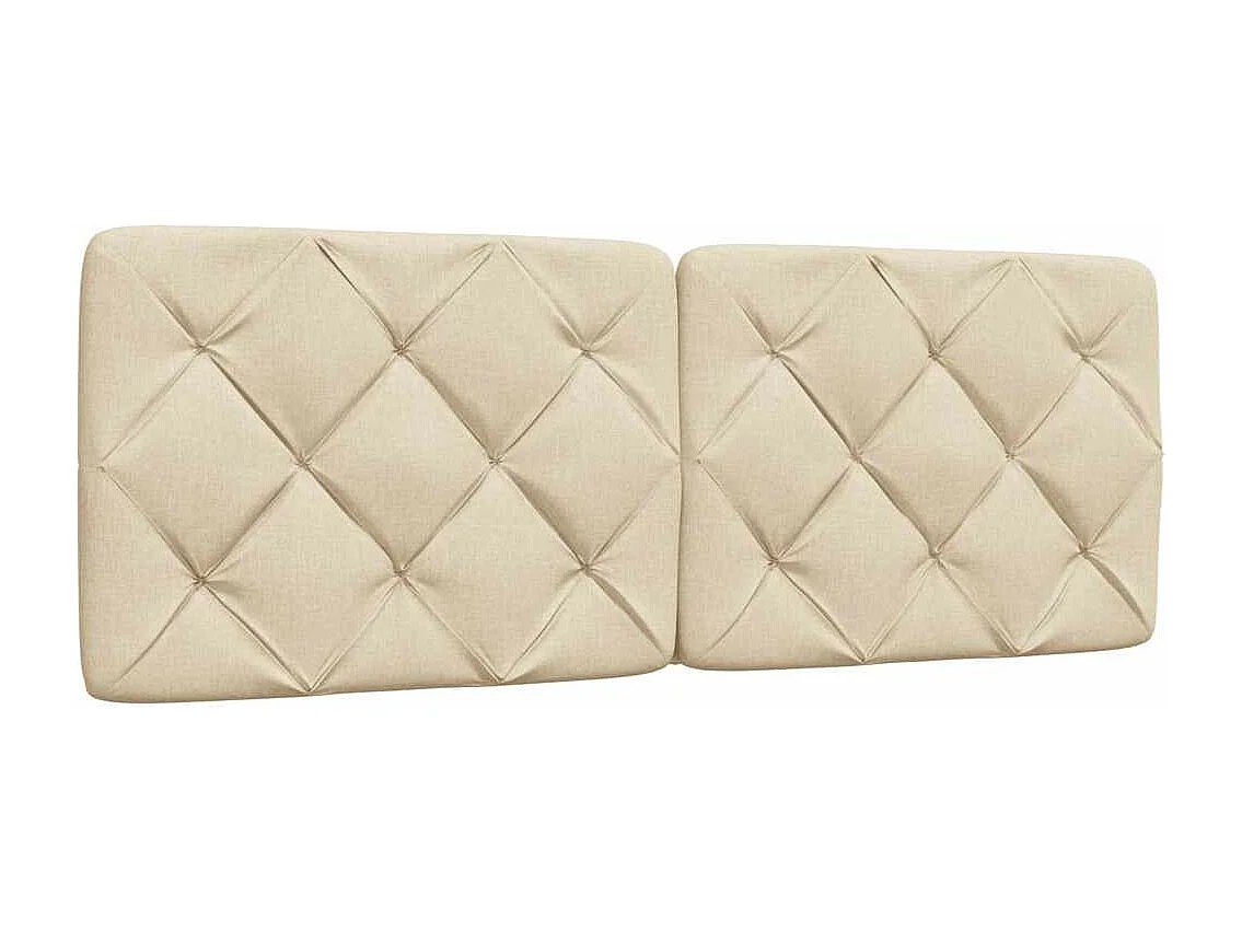 Bettgestell ohne Matratze Creme 120x200 cm Stoff