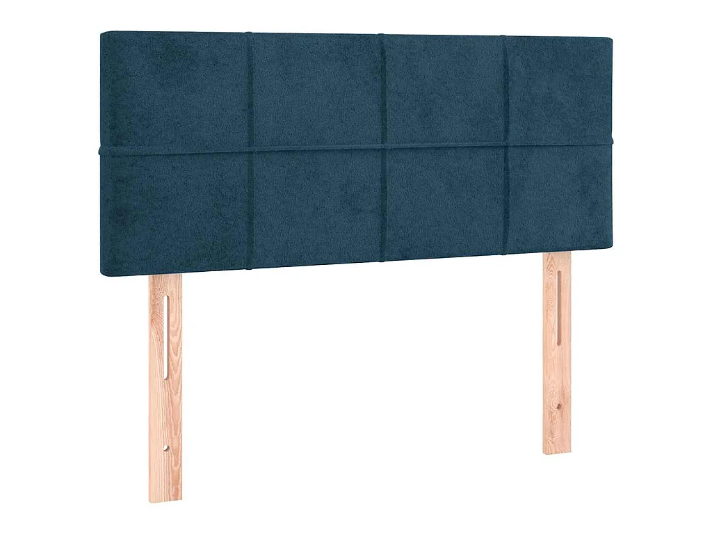 Boxspringbett mit Matratze Dunkelblau 120x190 cm Samt