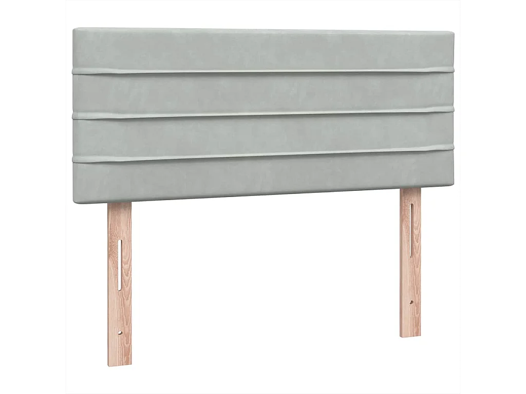 Boxspring met matras fluweel lichtgrijs 120x210 cm