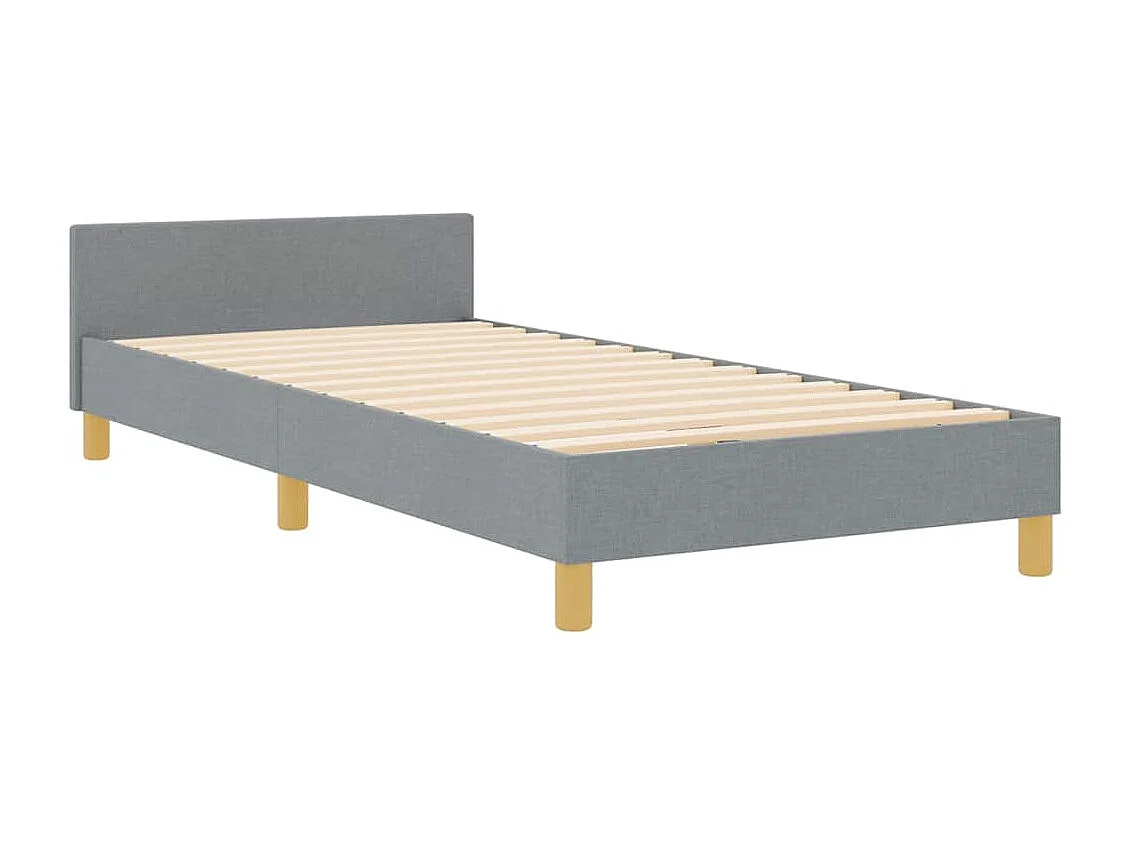 Struttura del letto Grigio chiaro 100 x 200 cm Tessuto