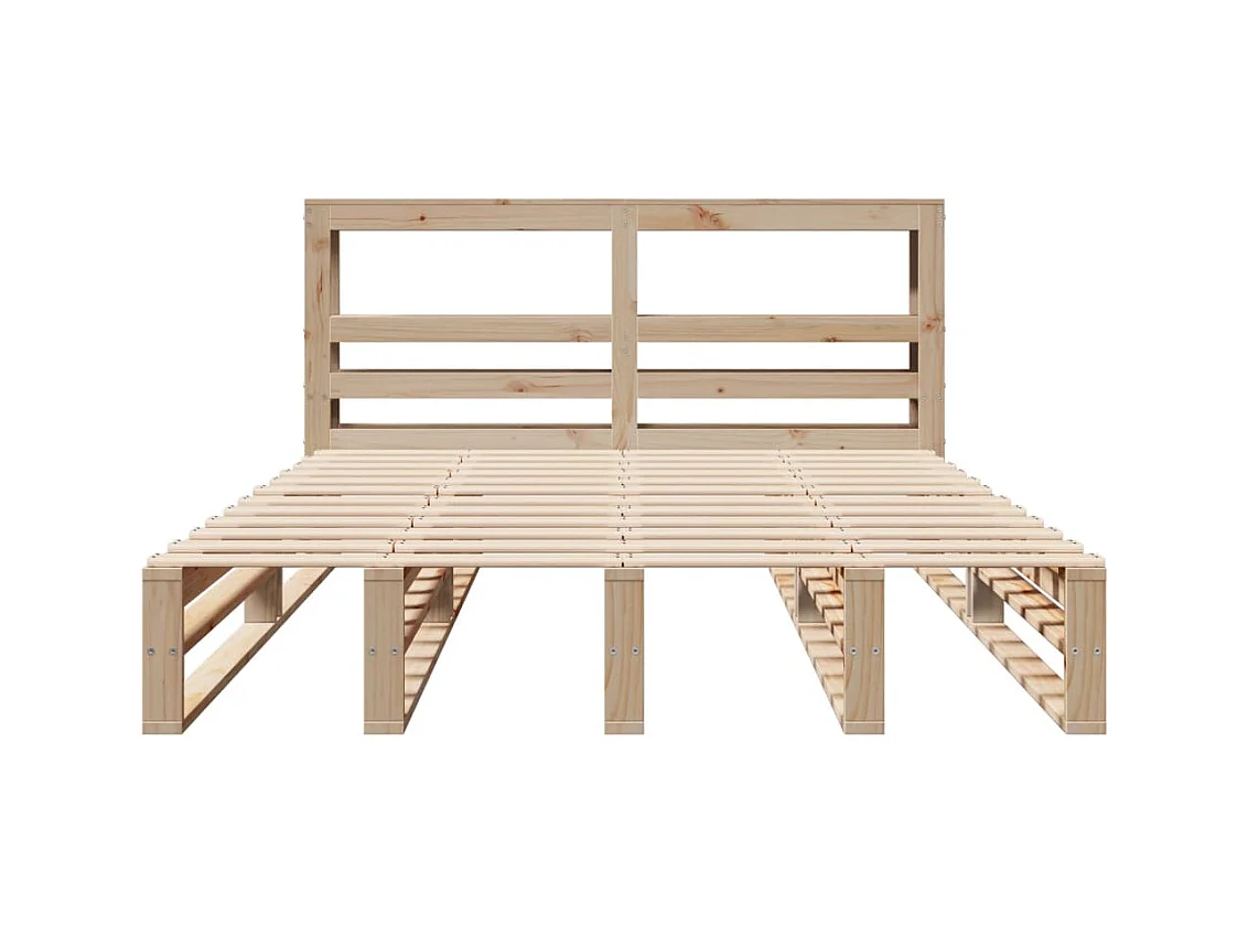 Cadre de lit sans matelas 120x200 cm bois de pin massif