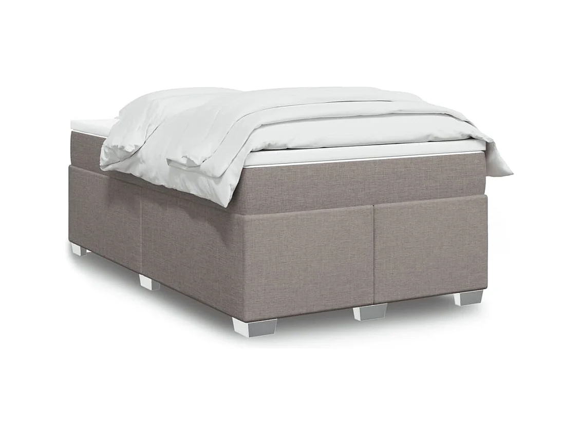 Sommier à lattes de lit avec matelas Taupe 120x200 cm Tissu