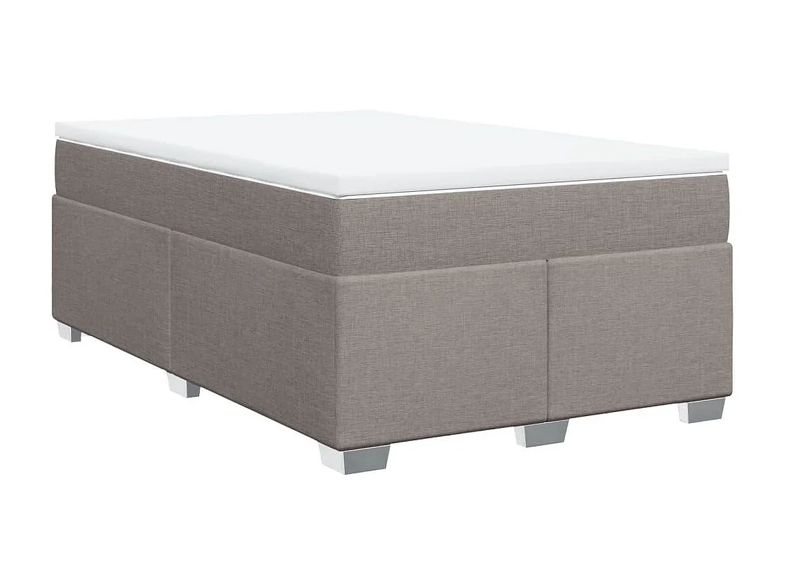 Sommier à lattes de lit avec matelas Taupe 120x200 cm Tissu