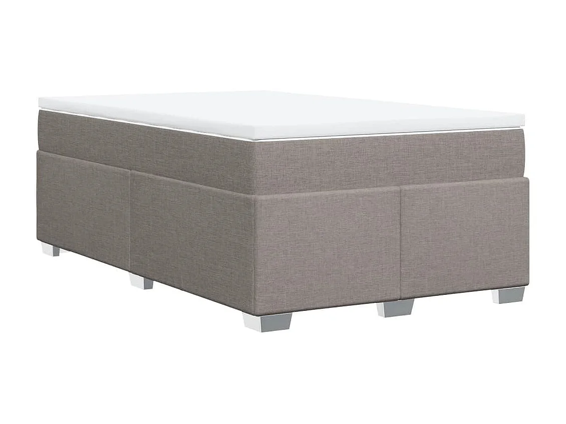 Sommier à lattes de lit avec matelas Taupe 120x200 cm Tissu