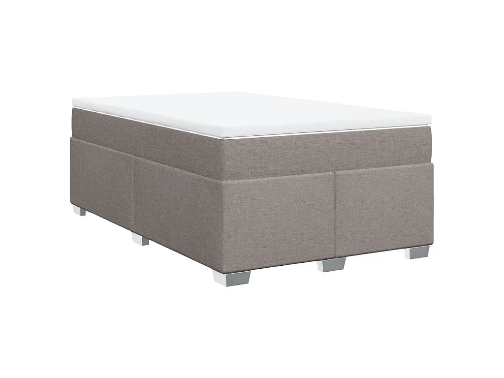 Boxspring met matras stof taupe 120x200 cm