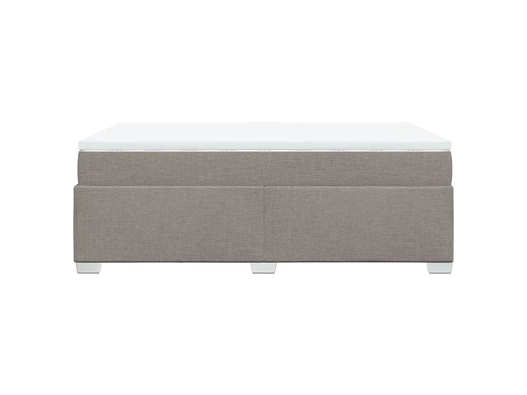 Boxspring met matras stof taupe 120x200 cm