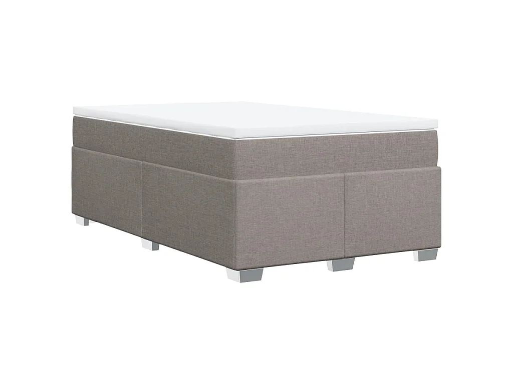 Boxspring met matras stof taupe 120x200 cm