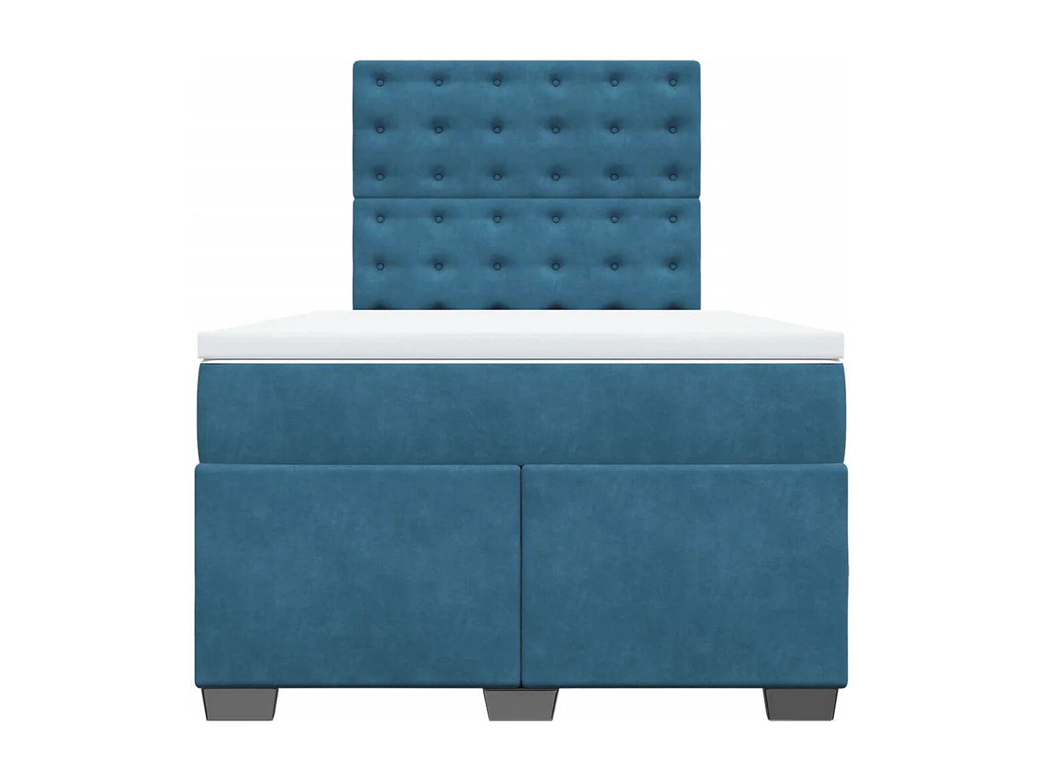 Boxspringbett mit Matratze Blau 120x190 cm Samt