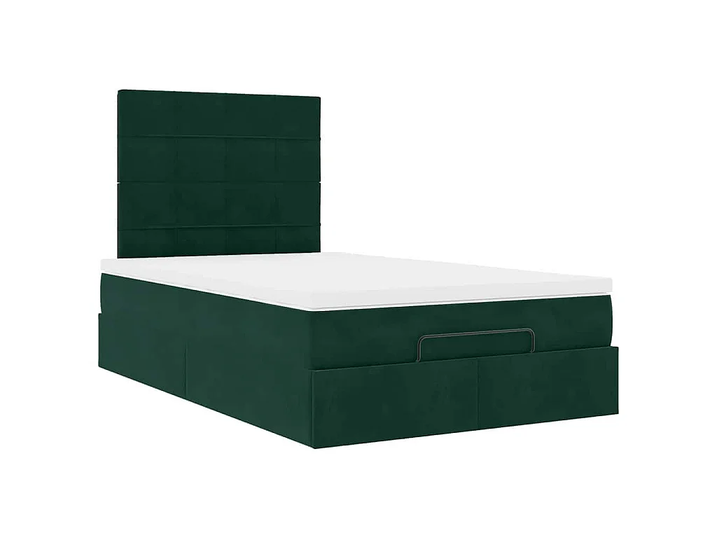Struttura Letto Pouf con Materassi 120x200 cm Velluto